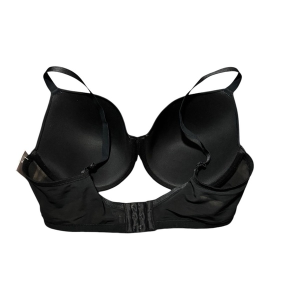 Women's Auden Smooth Lightly Lined Comfort Wire Demi Bra Black 40DD - Picture 2 of 6